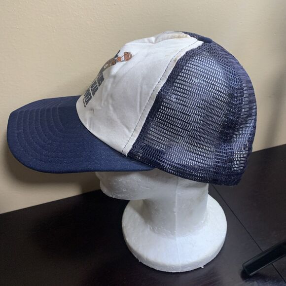 Vintage NFL Kids Chicago Bear Power 1985 AJD Mesh Trucker Snapback Hat Cap - Picture 4 of 11